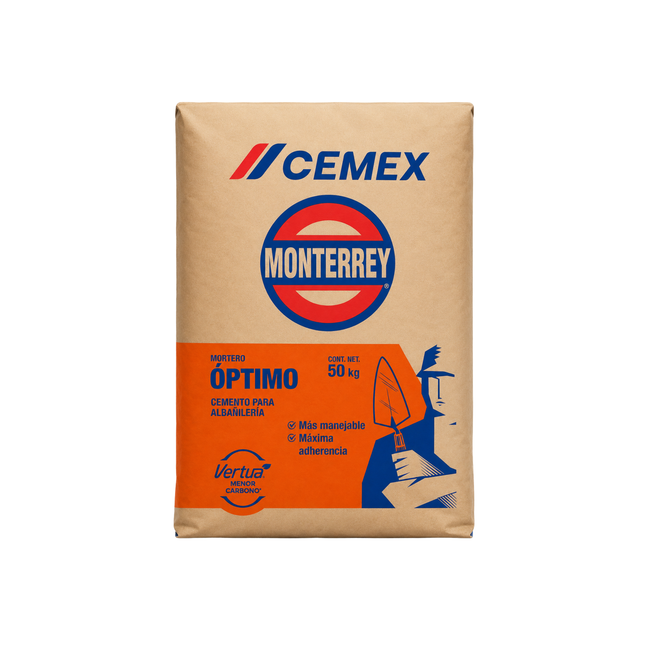 Cemex Monterrey Mortero Óptimo | Mortero para Albañilería